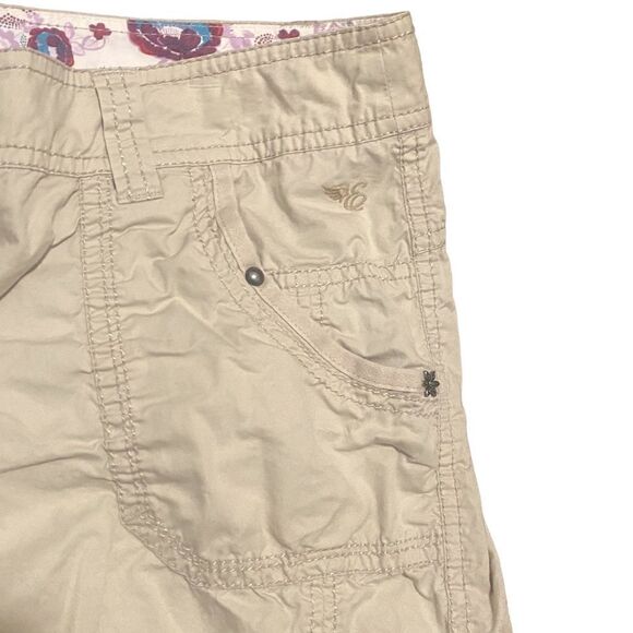 Esprit Beige Tan Wide Leg Cargo Flap Pocket Y2K Pants - Picture 5 of 8